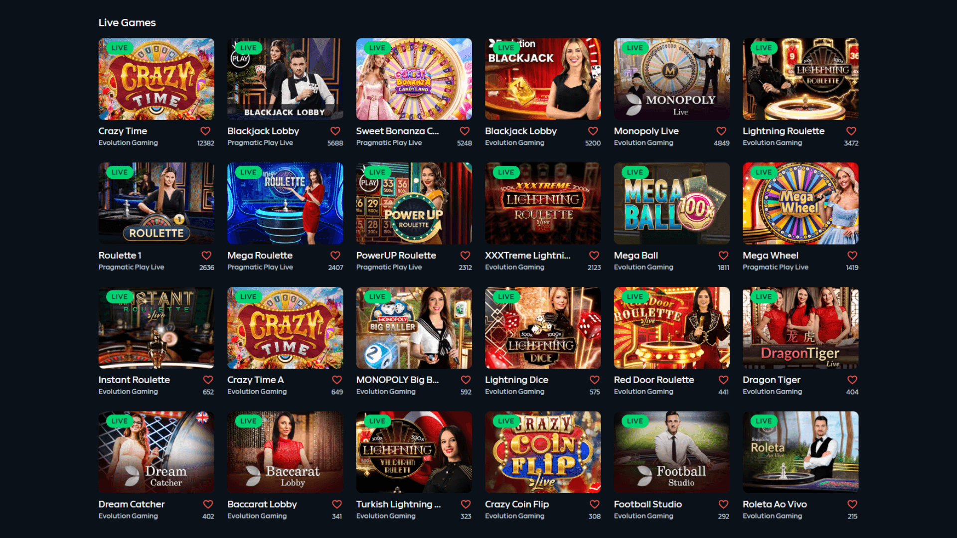 Live blackjack table on Gamdom